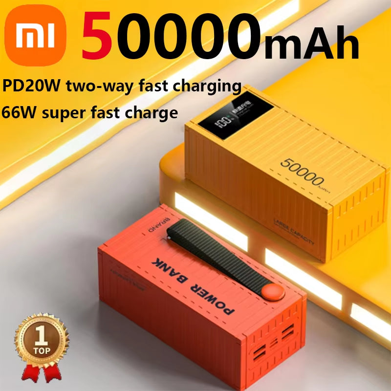 Xiaomi 50000Mah Power Bank 66W Super Fast Charging Battery High Capacity Digital Display Powerbank for Iphone Samsung Huawei2025